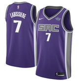 7 - Men's Nike Skal Labissiere Purple Sacramento Kings Swingman Sponsor Patch Jersey - Icon Edition