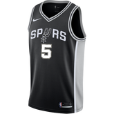 5 - Murray San Antonio Spurs Men's Nike Custom Personalized Icon Swingman Jersey - Black