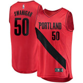 50 - Caleb Swanigan Portland Trail Blazers Fast Break Player Jersey - Statement Edition - Red