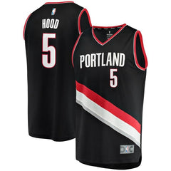 5 - Rodney Hood Portland Trail Blazers Fast Break Jersey - Icon Edition - Black
