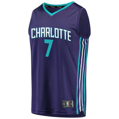 7 - Men's Fanatics Branded Dwayne Bacon Purple Charlotte Hornets Fast Break Replica Player Jersey - Statement Edition - Purple