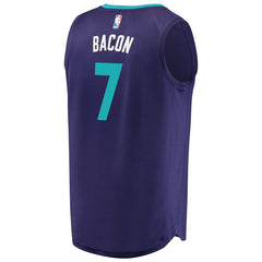7 - Men's Fanatics Branded Dwayne Bacon Purple Charlotte Hornets Fast Break Replica Player Jersey - Statement Edition - Purple