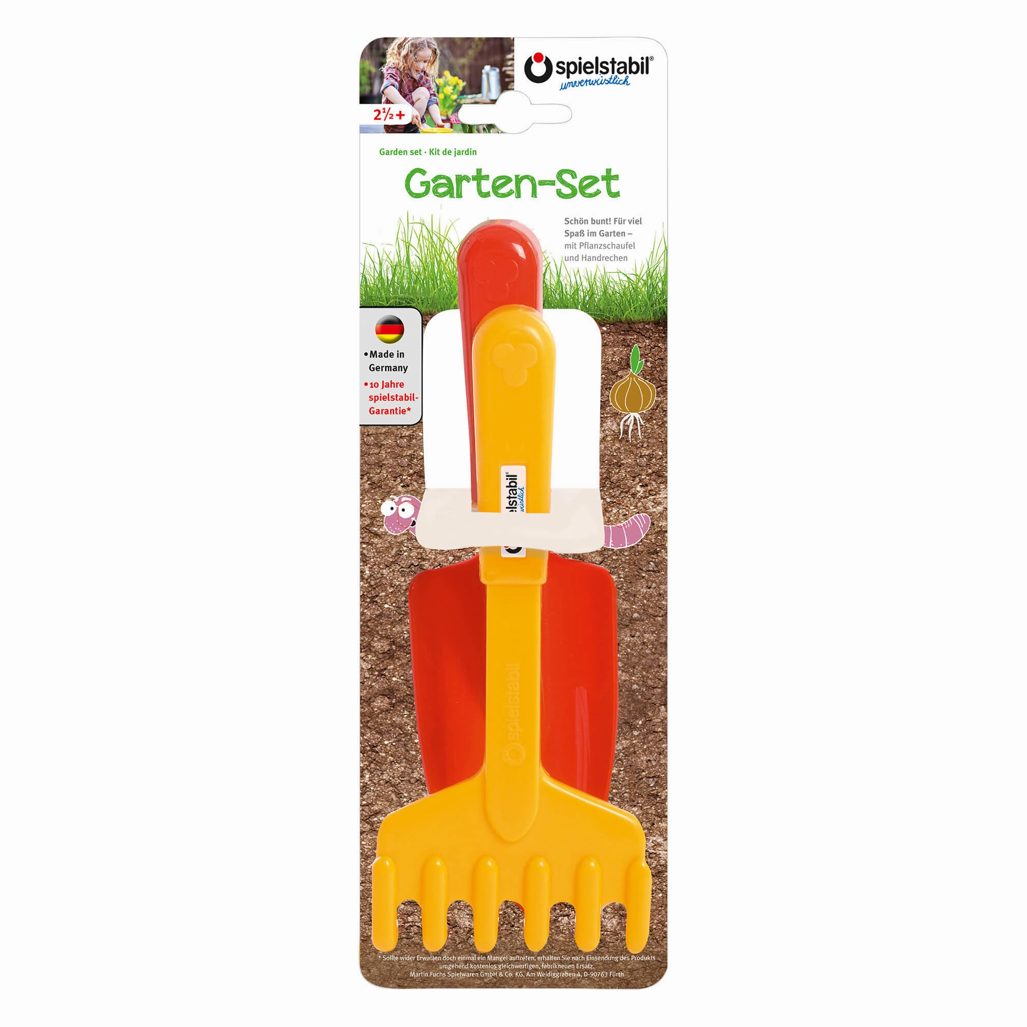 2 Piece Garden Set - Includes Hand Rake & Shovel
