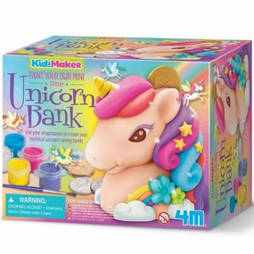 4M - KidzMaker: Glitter Unicorn Bank