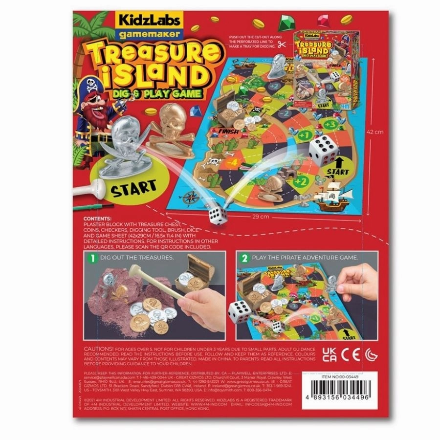 4M Toys - KidzLabs Gamemaker Treasure Island Dig and Play Game