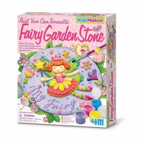 4M Toys - KidzMaker Paint Your Own Fairy Garden Stone Craft Kit