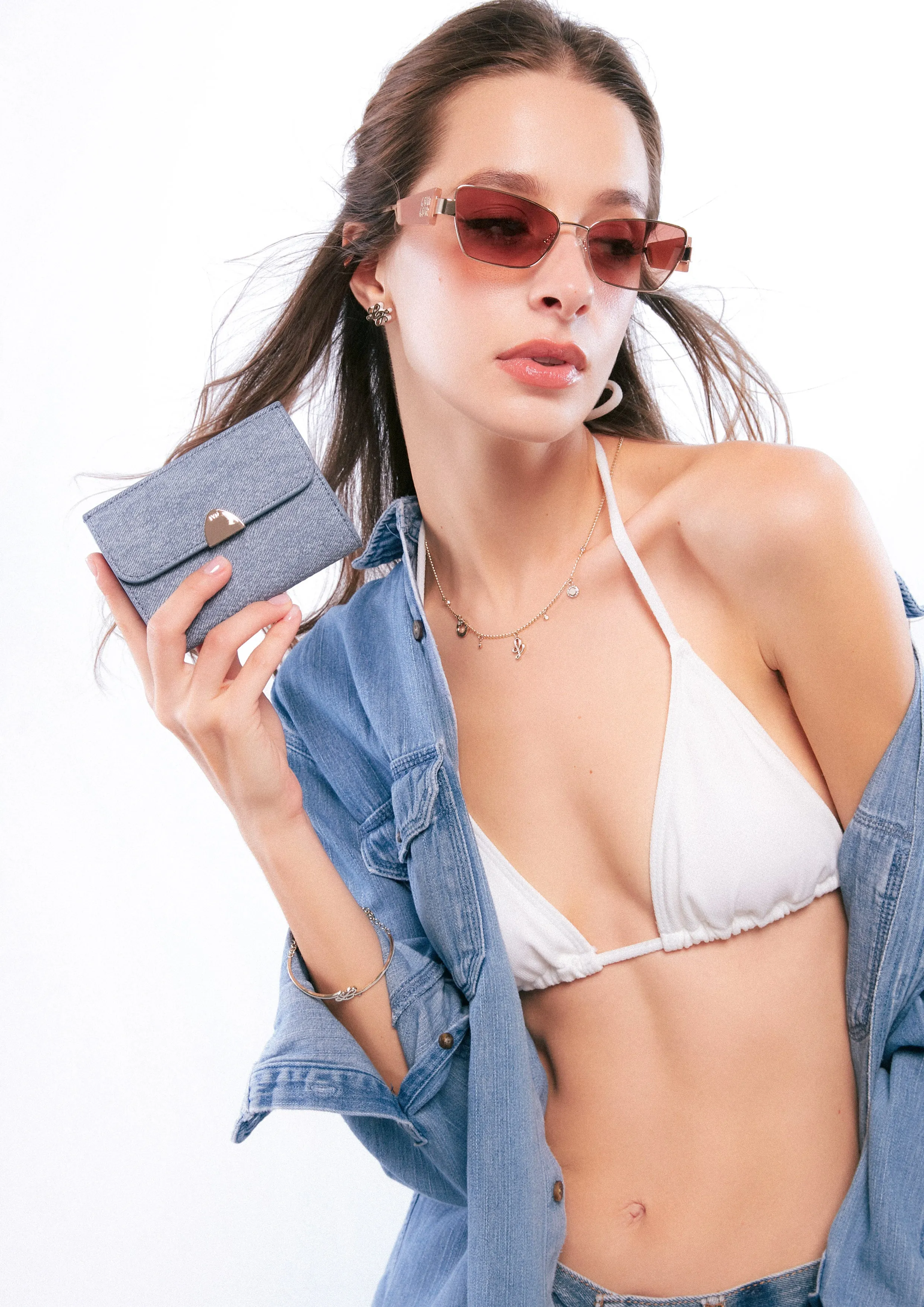 Amuse Short Wallet Blue