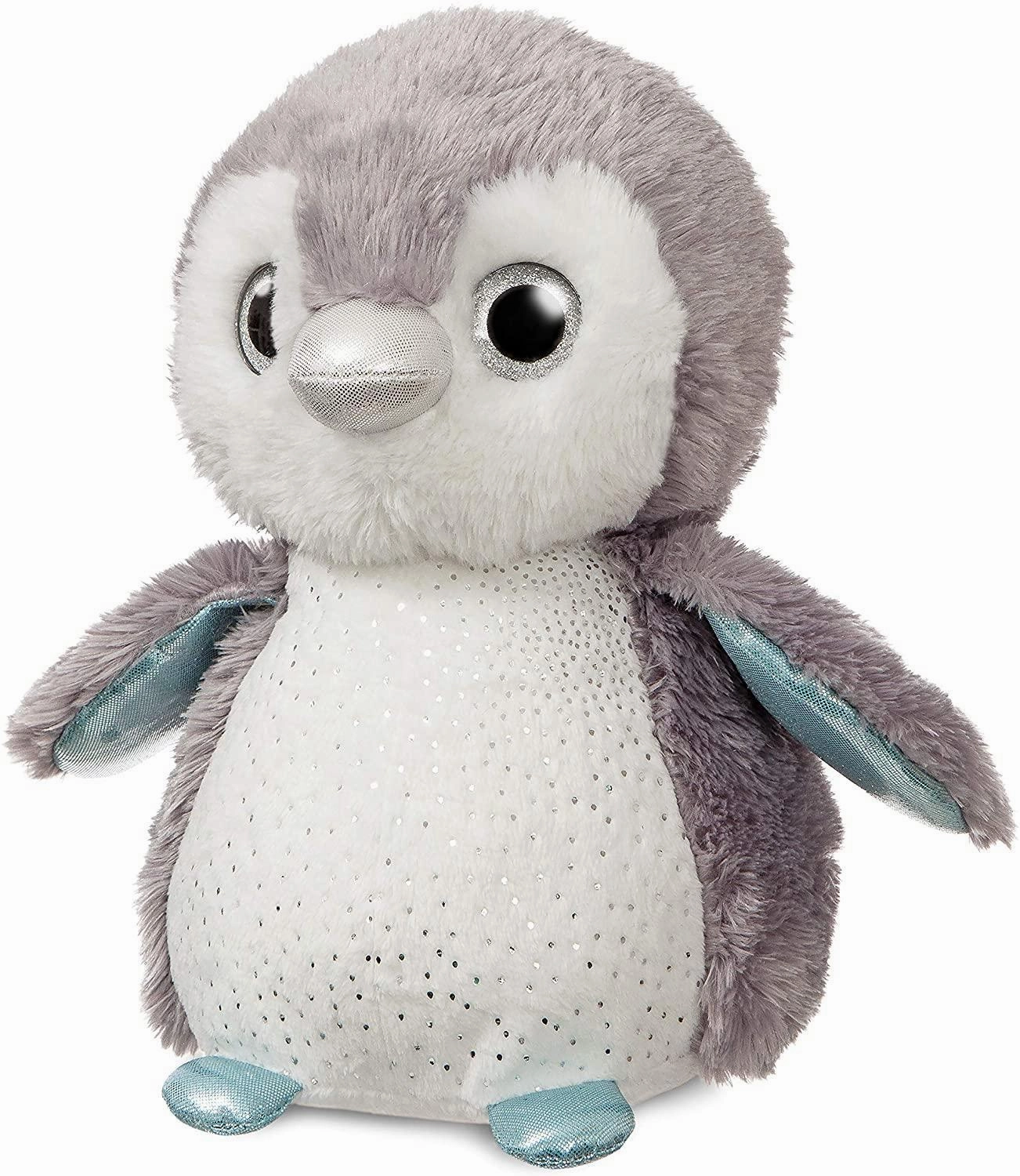 AURORA 61210 Sparkle Tales Lumi Grey Penguin 30cm Soft Toy