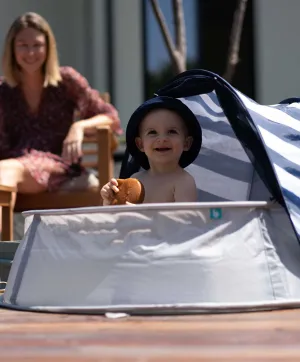 Babymoov Aquani Anti-UV Tent, Paddling Pool & Playpen UPF 50  - Mariniere