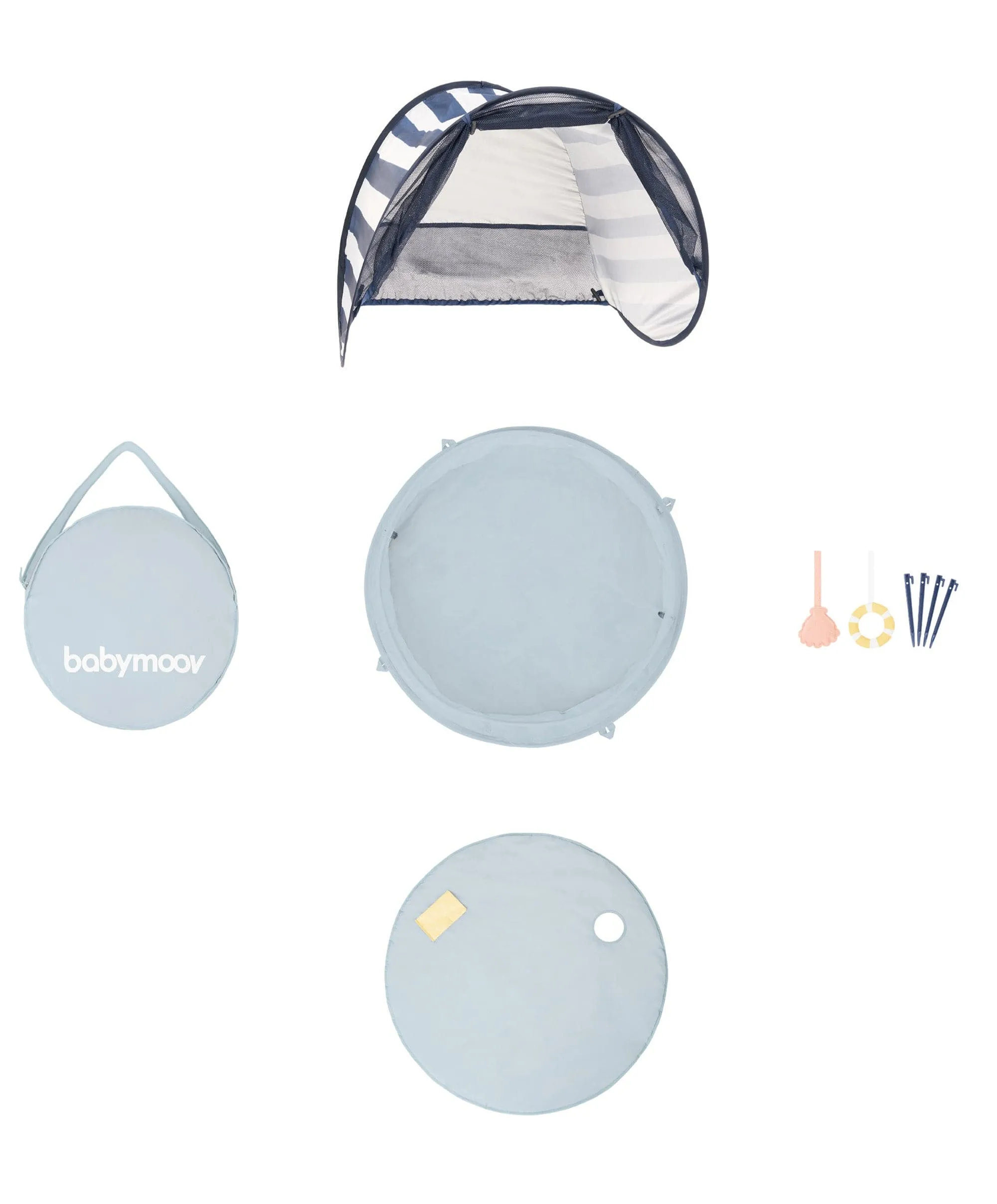 Babymoov Aquani Anti-UV Tent, Paddling Pool & Playpen UPF 50  - Mariniere