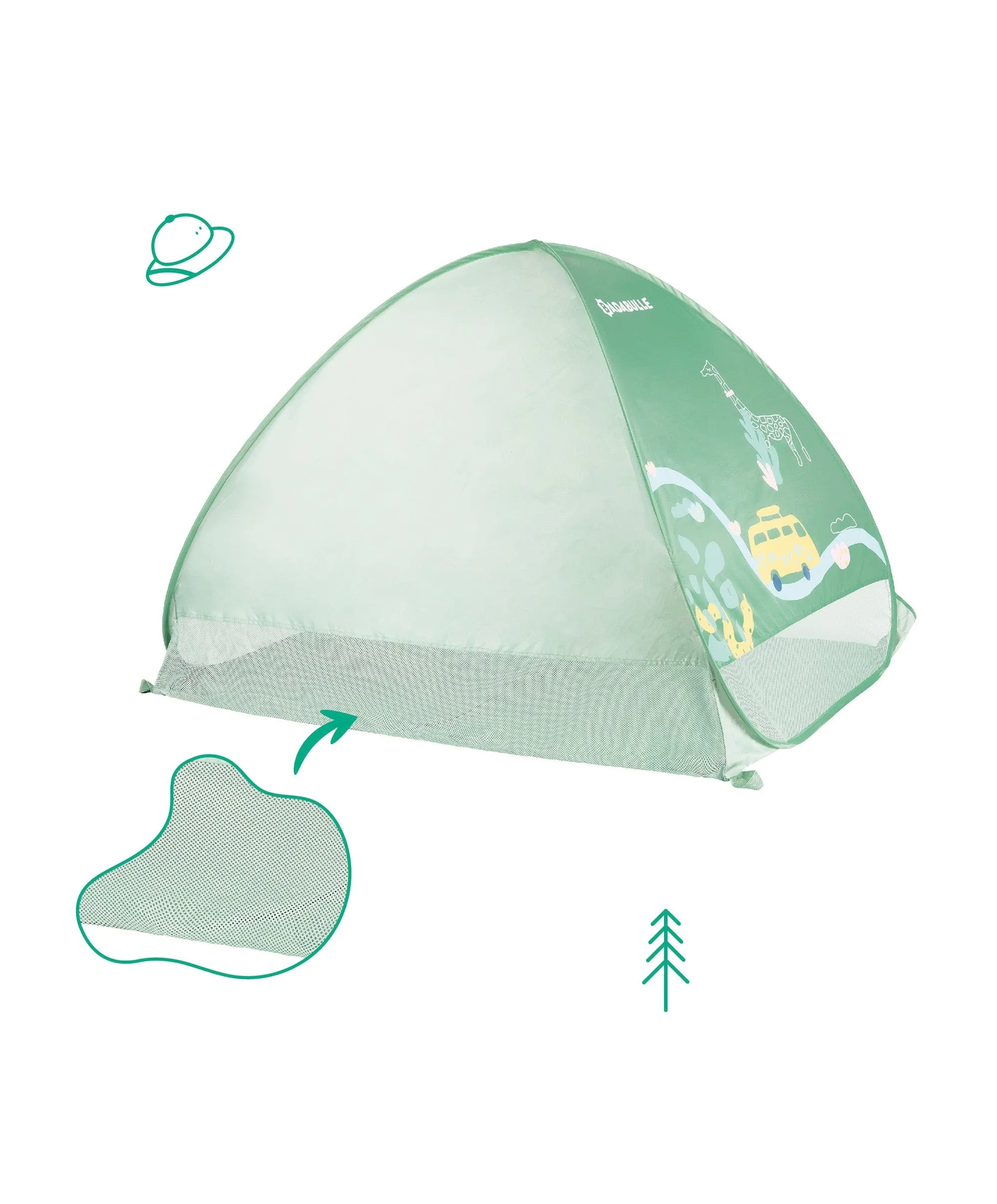 Badabulle Anti-UV Baby & Toddler Summer Tent - Sage