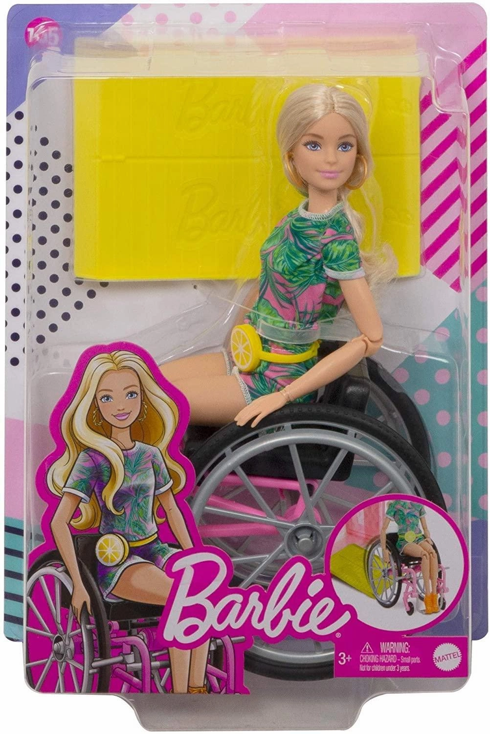 Barbie Fashionistas 14cm Doll Caucasian With Wheelchair