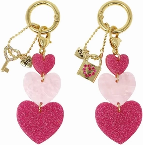 BFF Heart Keyring Set