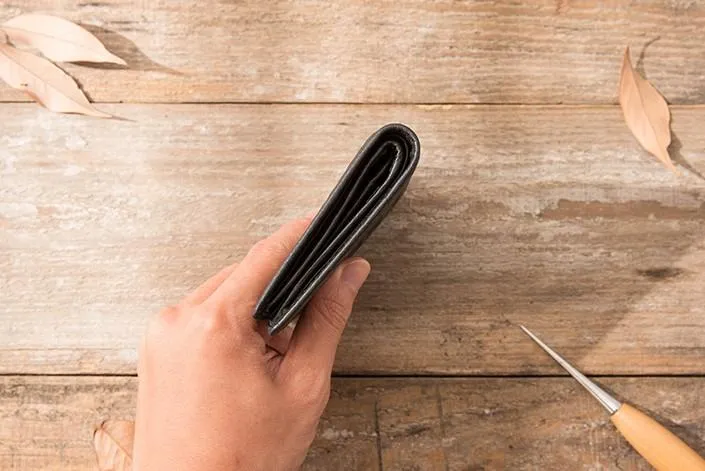 Braided Leather Mens Small Wallets Bifold billfold Slim Front Pocket Wallet for Men