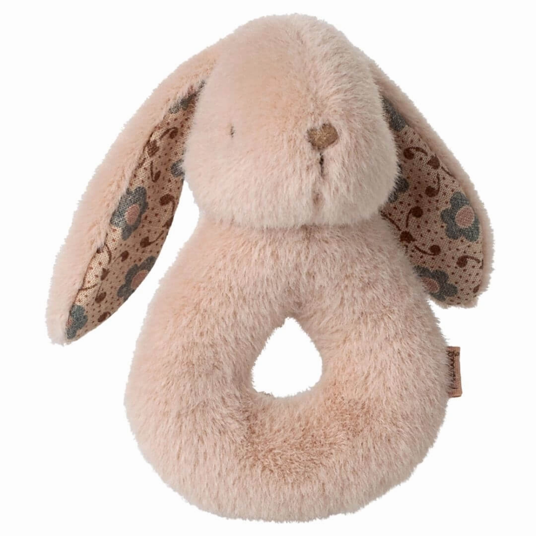 Bunny Rattle Baby Gift Set - Powder