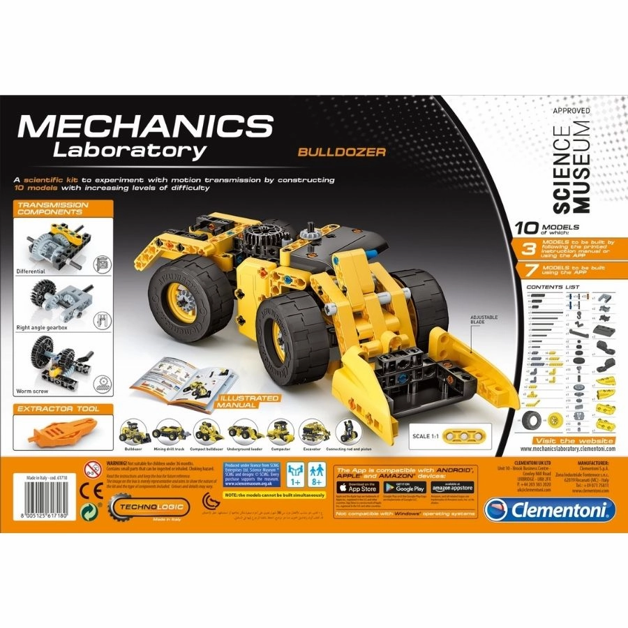 Clementoni - Mechanics Laboratory: Bulldozer Construction Kit