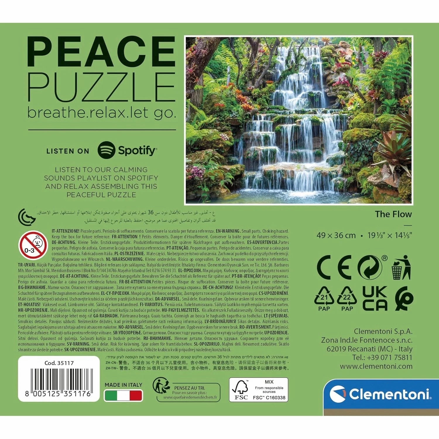 Clementoni Peace The Flow Jigsaw Puzzle with 500 Pieces