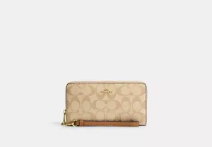 C.O.A.C.H Long Zip Around Wallet In Signature Canvas