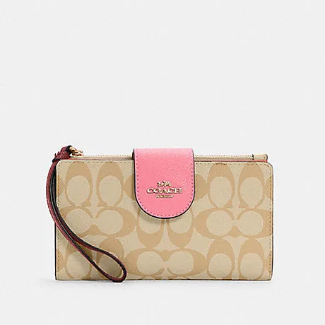 C.O.A.C.H Tech Phone Wallet In Colorblock Signature Canvas