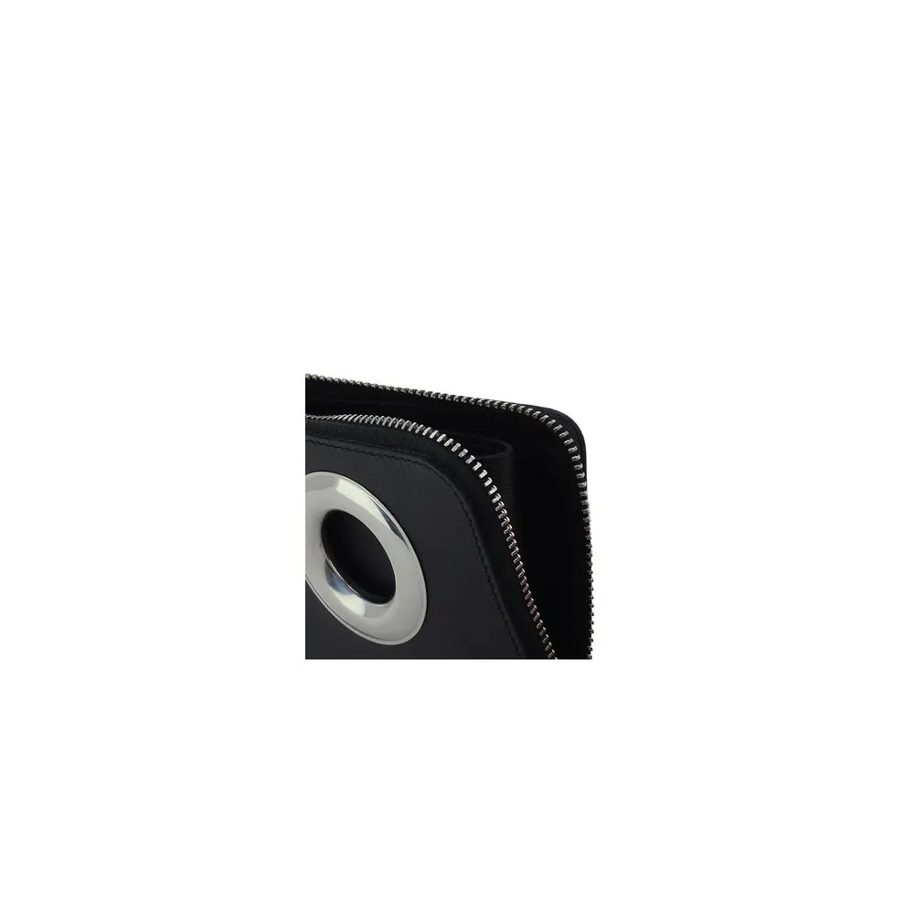Comme Des Gar?ons Wallet Silver Eyelet Coin Purse