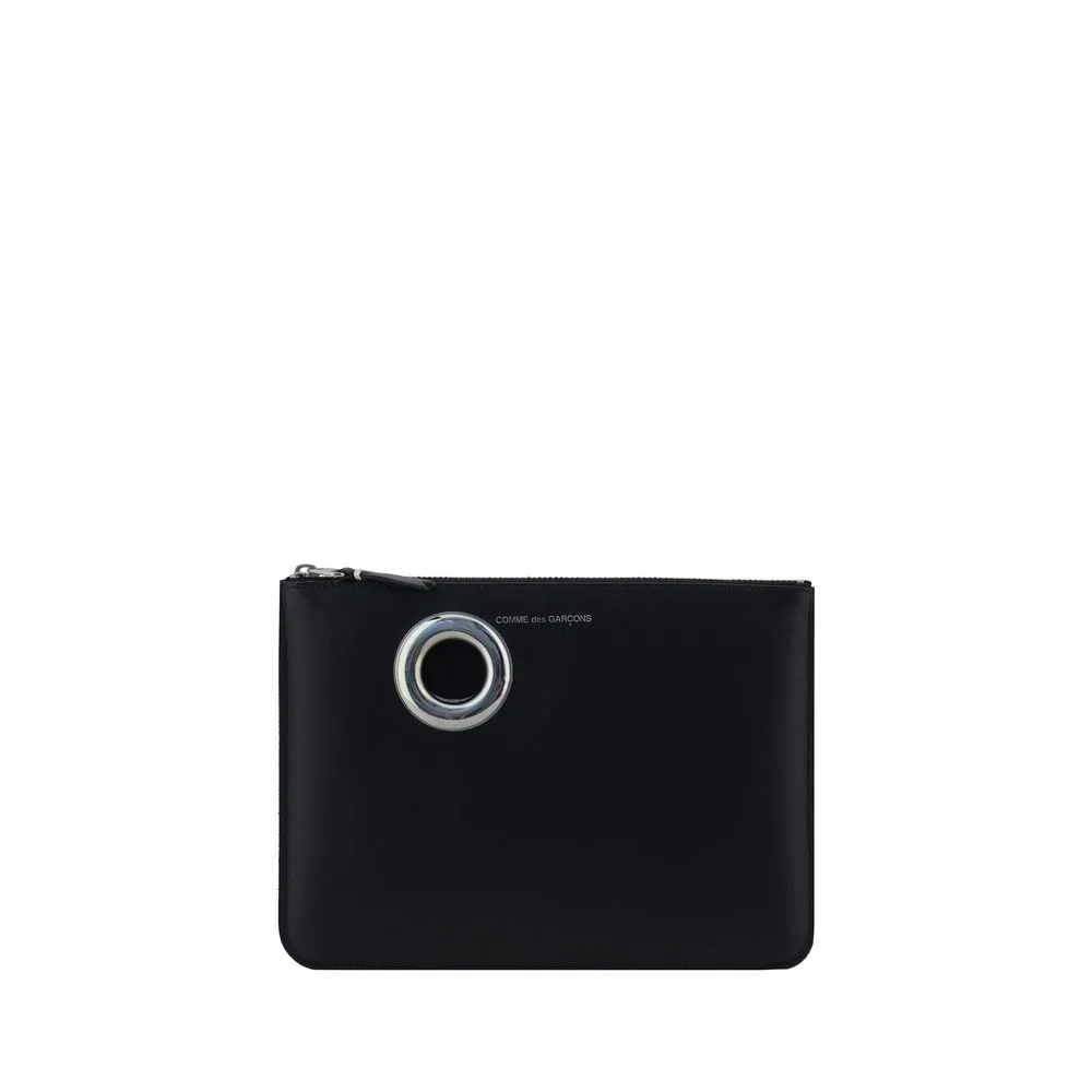 Comme Des Gar?ons Wallet Silver Eyelet Coin Purse