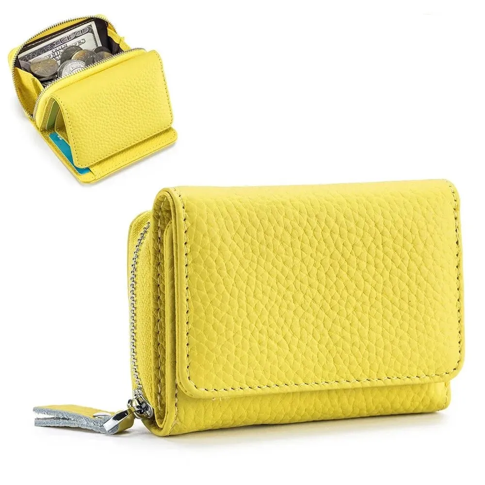 Compact Elegance: Genuine Leather Women's Wallet