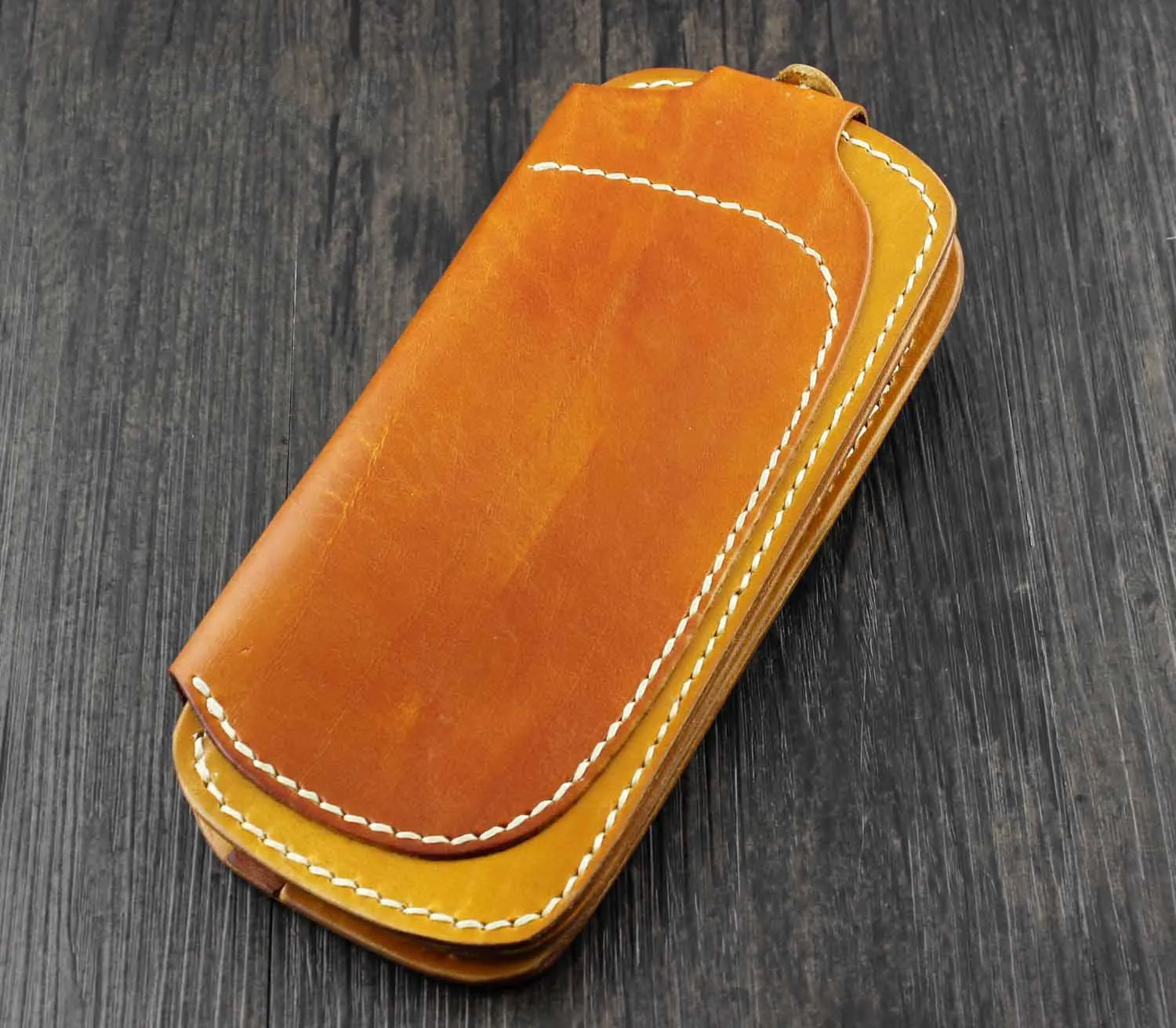 Cool Brown Leather Men's Long Biker Wallet Leather Long Wallet For Men