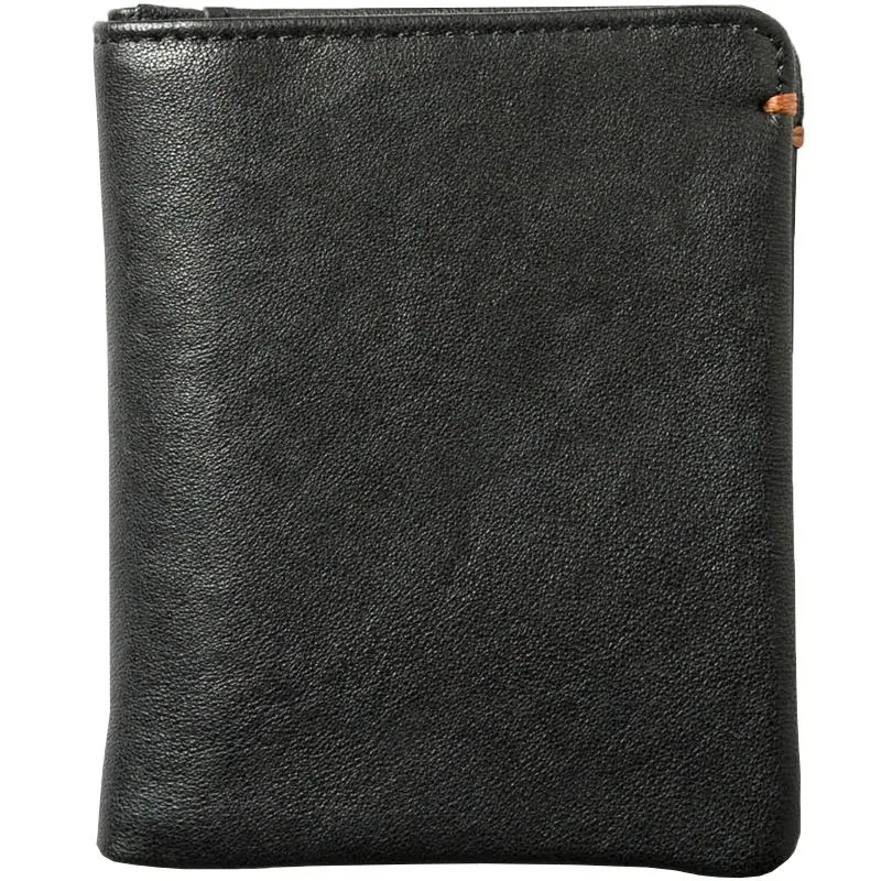Cool Brown Leather Mens Small Wallets Bifold Black Vintage Slim billfold Wallet for Men