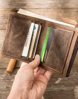 Cool Canvas Mens Small Wallet Bifold Vintage billfold Wallets for Men