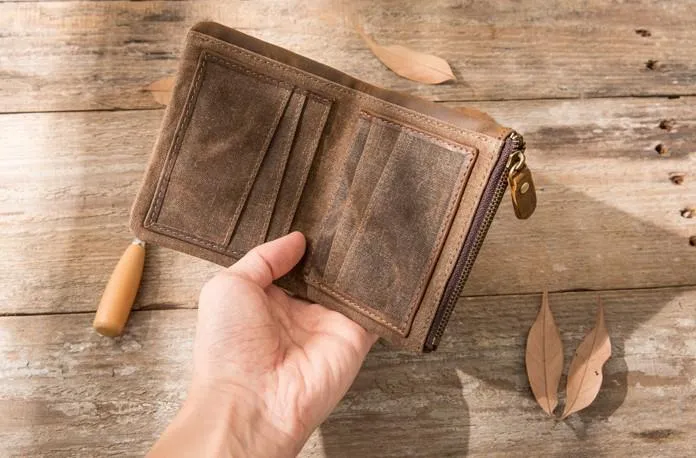 Cool Canvas Mens Small Wallet Bifold Vintage billfold Wallets for Men