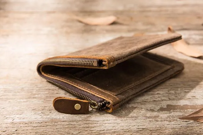 Cool Canvas Mens Small Wallets Bifold Vintage billfold Wallet for Men