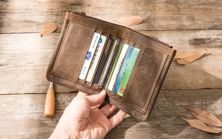 Cool Canvas Mens Small Wallets Bifold Vintage billfold Wallet for Men
