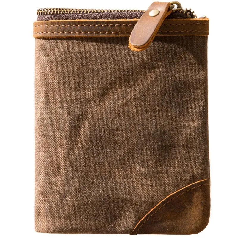 Cool Canvas Mens Small Wallets Bifold Vintage billfold Wallet for Men