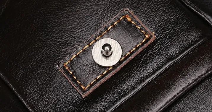 Cool Coffee Small Mens Leather Side Bag Messenger Bag Shoulder Bag for Men