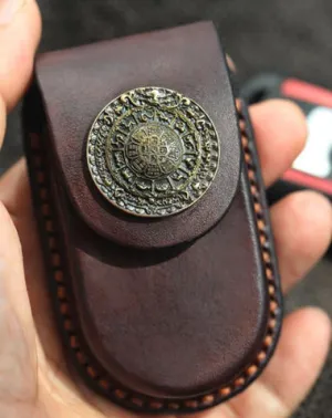 Cool Handmade Brown Leather Mens Car Key Case Car Key Holder with Belt Loop For Men