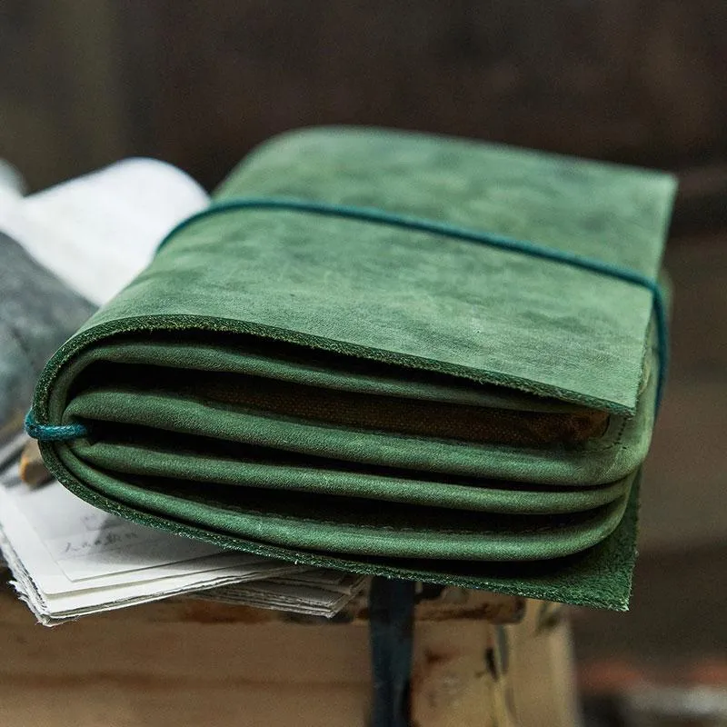 Cool Leather Canvas Mens Bifold Long Wallet Leather Long Wallet for Men