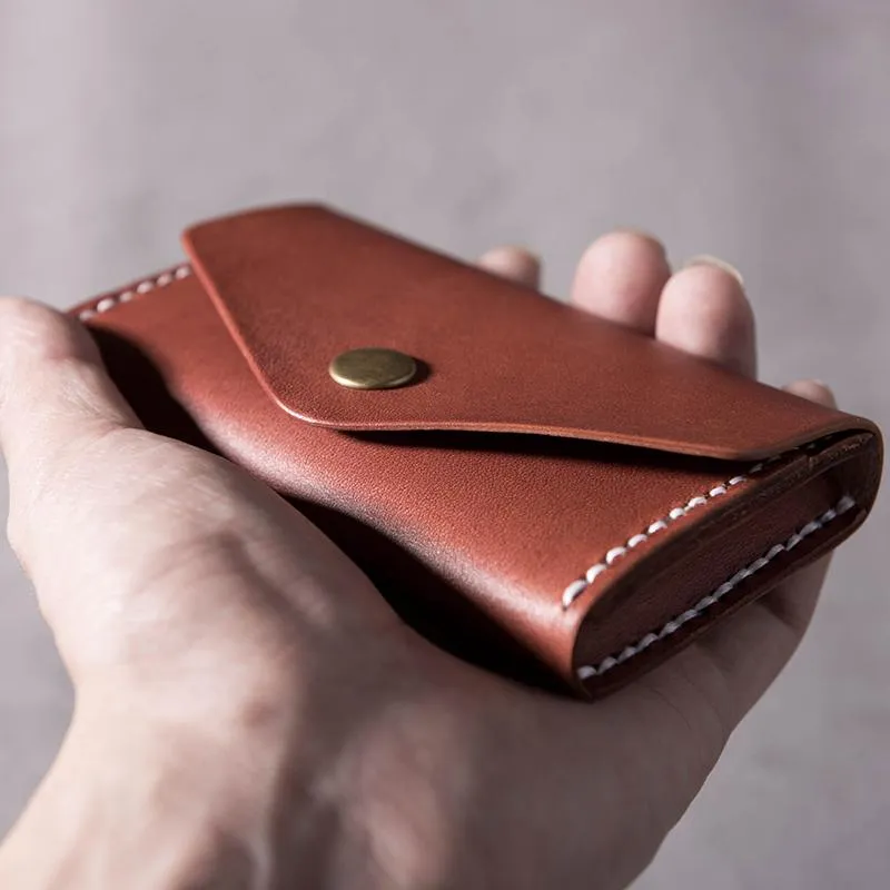 Cool Leather Mens billfold Wallet Card Holder Small Card Slim Wallet for Men