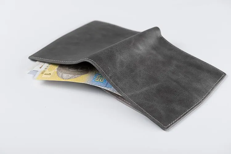 Cool Leather Mens Slim Small Leather Wallet Men billfold Bifold Wallets for Men