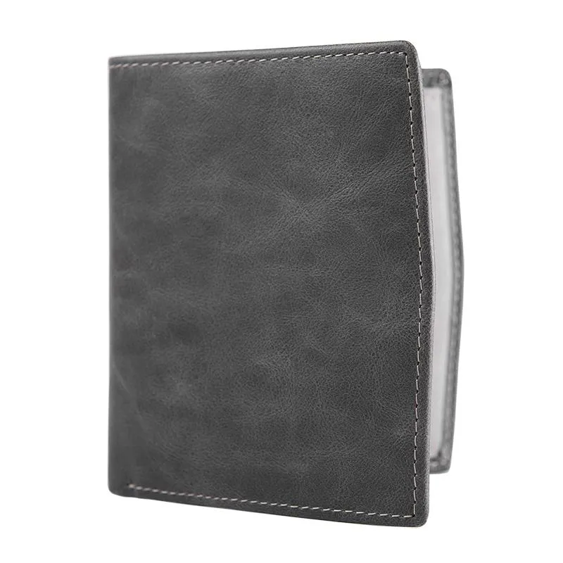 Cool Leather Mens Slim Small Leather Wallet Men billfold Bifold Wallets for Men