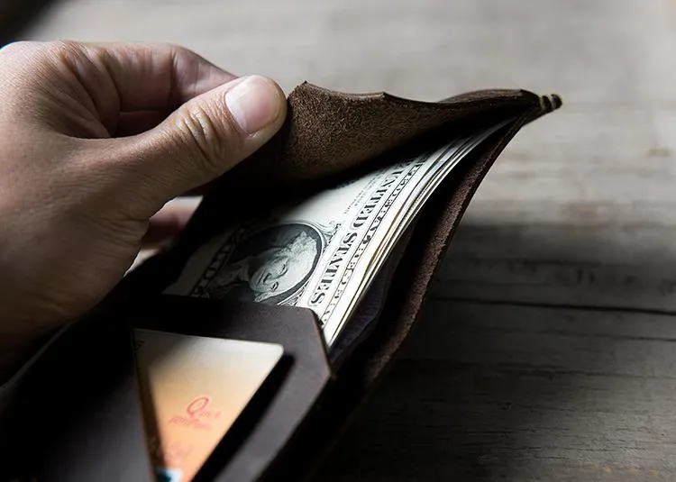 Cool Leather Mens Slim Small Leather Wallets Men billfold Bifold Wallet for Men