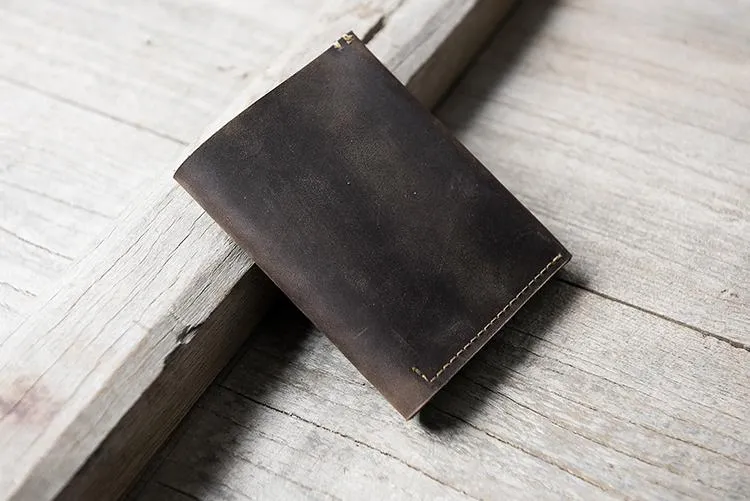 Cool Leather Mens Slim Small Leather Wallets Men billfold Bifold Wallet for Men