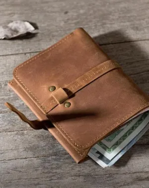 Cool Leather Mens Slim Small Wallets Men billfold Bifold Wallets for Men