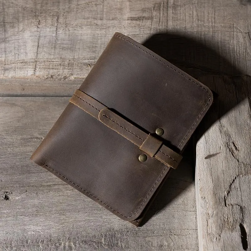 Cool Leather Mens Slim Small Wallets Men billfold Bifold Wallets for Men