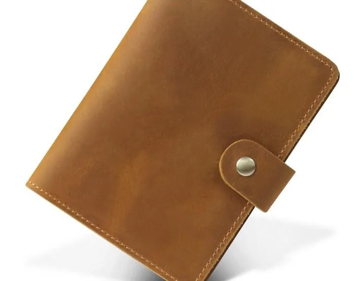 Cool Leather Mens Small Passport Wallet Slim billfold Travel Wallets for Men