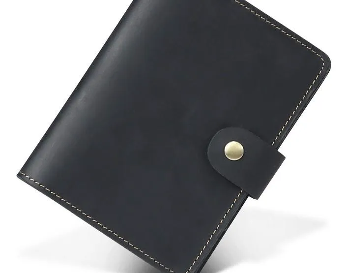 Cool Leather Mens Small Passport Wallet Slim billfold Travel Wallets for Men