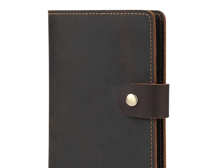 Cool Leather Mens Small Passport Wallet Slim billfold Travel Wallets for Men