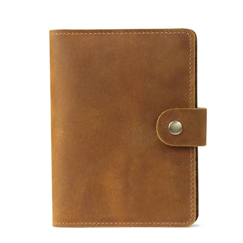 Cool Leather Mens Small Passport Wallet Slim billfold Travel Wallets for Men