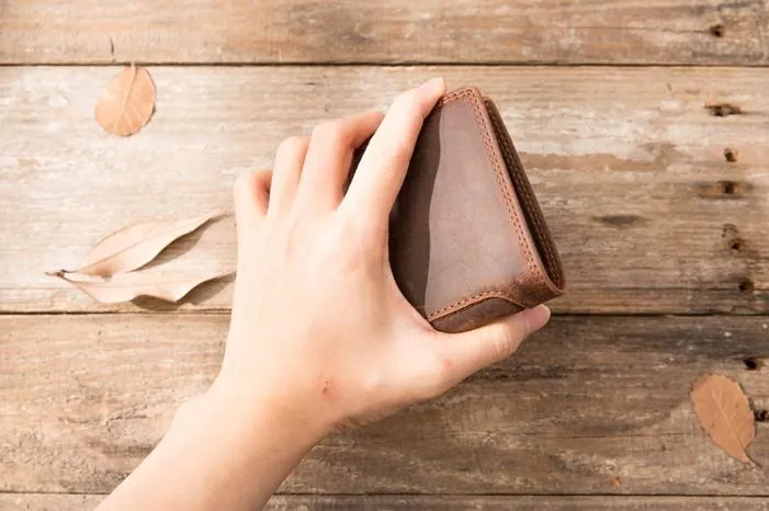 Cool Leather Mens Small Wallets Bifold Vintage Slim billfold Wallet for Men