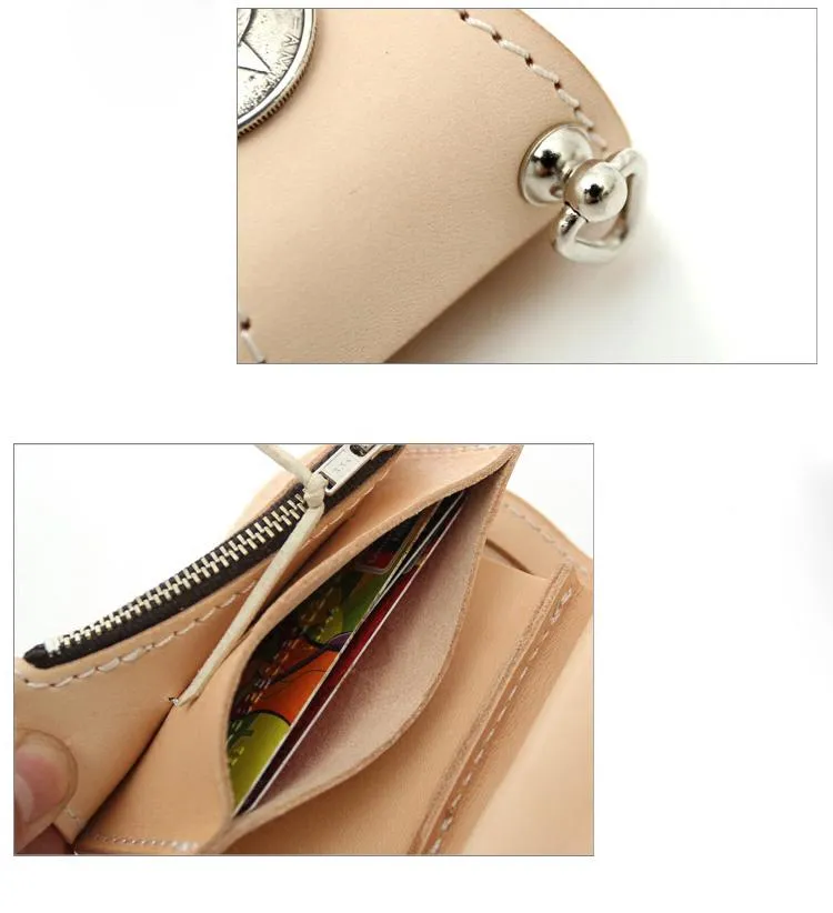 Cool Leather Small Biker Chain Wallet Mens Handmade billfold Chain Wallet