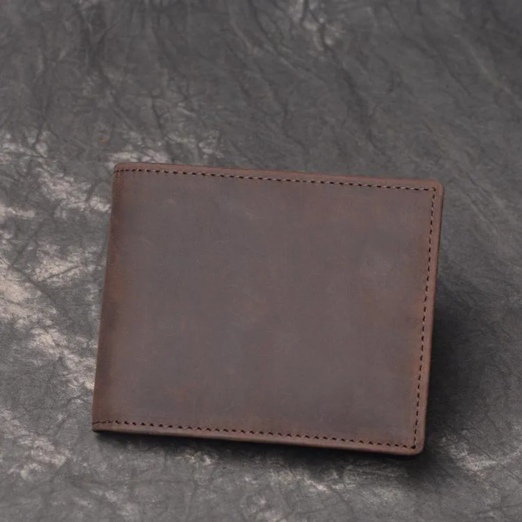Cool RFID Leather Mens Bifold Small Wallet billfold Wallet Front Pocket Wallets for Men